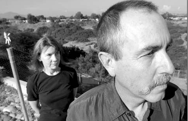 Vicki and Jim Dickinson, Zena Canyon in background