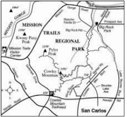 The zigzagging trail is popular with hikers and dog-walkers.