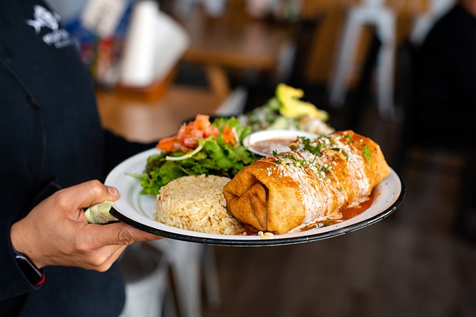 Burrito and entree options run $15.75-$24.95.