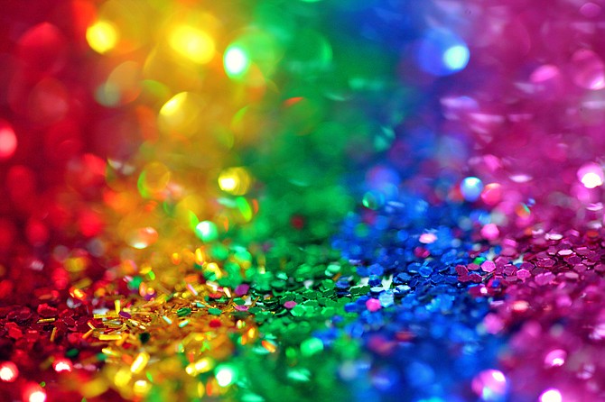 Glitter rainbow