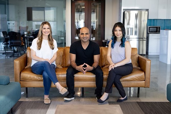 Personal.ai cofounders Kristine Kaiser (left), Suman Kanuganti, and Sharon Zhang.