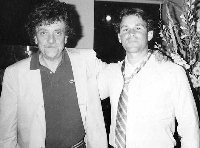 Vonnegut (left) said he saw me (right) making it as a writer. “You’re loose, Kirby,” he said, “and that’s a good thing.
