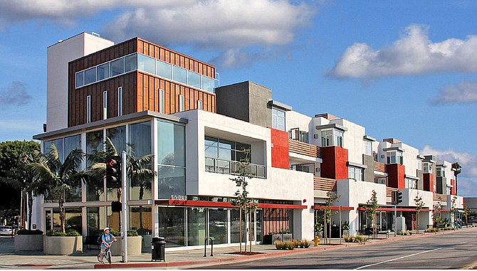 An example of an "Urban Village" featuring a pedestrian-oriented community serving both commercial and residential use.