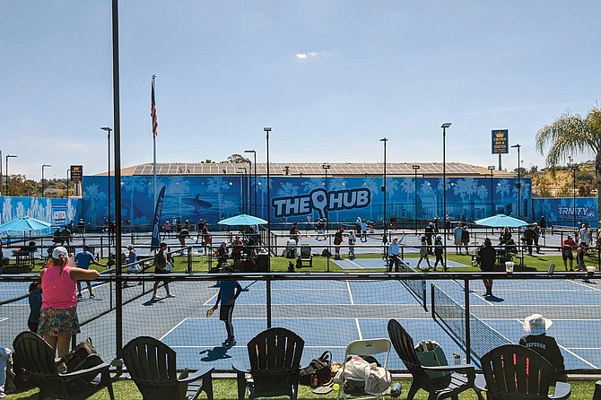 If you’re a really skilled player, you might find yourself participating in tournaments, like the one at The Hub on May 7 — the USA Pickleball West Diamond Regional.