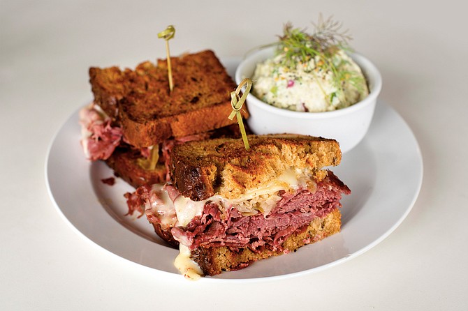 Reuben: like all the breads here, the rye is baked in-house.