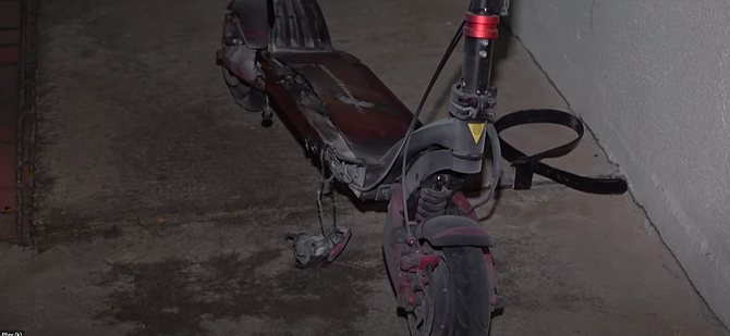 Burnt scooter