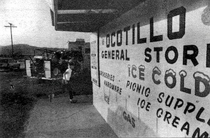 Ocotillo General Store. "The residents of Ocotillo had seen Michael around town several times, buying groceries and filling his Plymouth Valiant with gas. " - Image by Craig Carlson