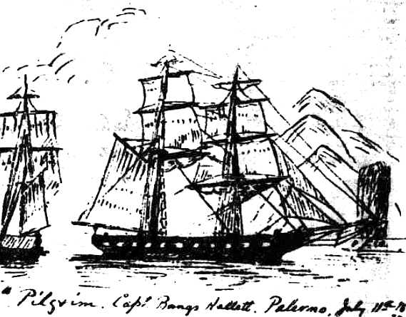 Sketch of the brig Pilgrim