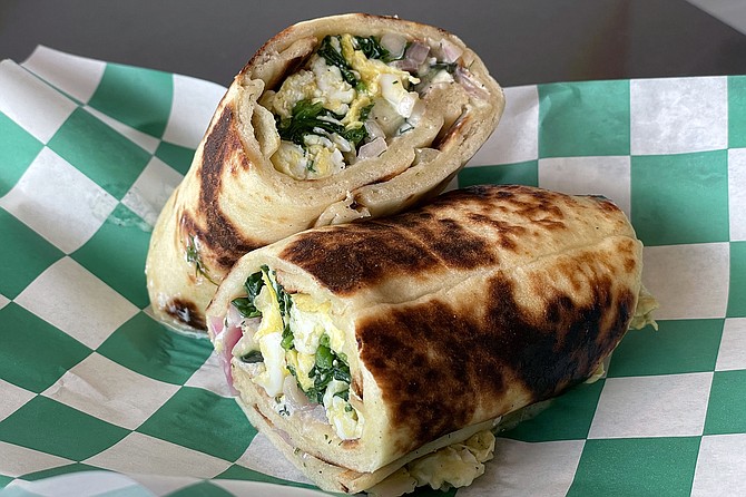 The Rolex: an egg and vegetable breakfast wrap inspired by a popular street food in Uganda