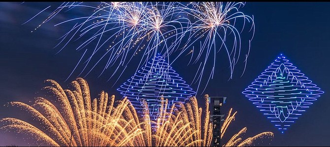 2022 drone fireworks in IB