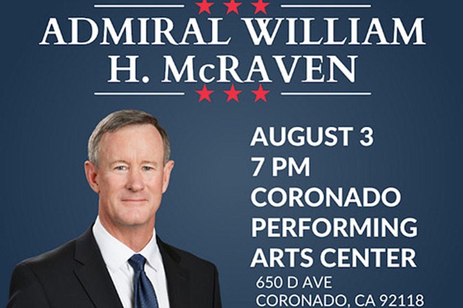 Admiral McRaven will speak at the Coronado library and sign copies of his new book, The Wisdom of the Bullfrog: Leadership Made Simple (But Not Easy).