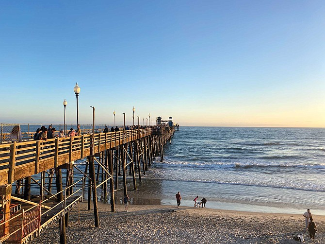 Oceanside Pier lays claim to being the longest wooden pier on the western U.S. coastline.
