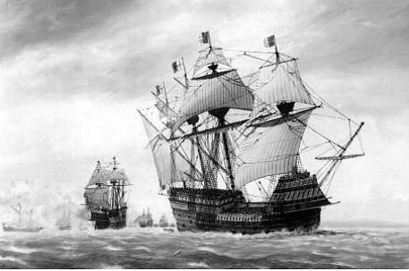 Sinking of the Tudor flagship Mary Rose in 1545