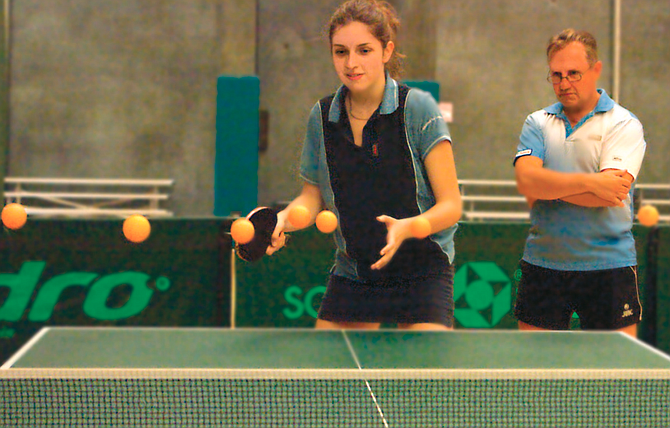 Branislava Vlasic with her coach Stellan Bengtsson