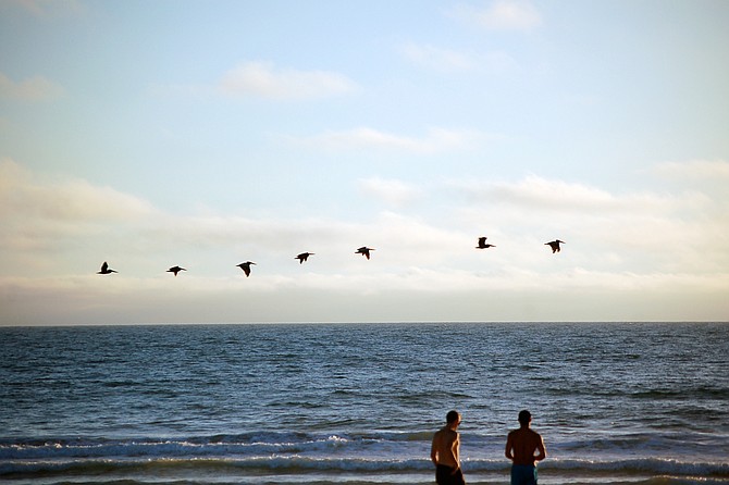 A Summer sunset in Mission Beach.