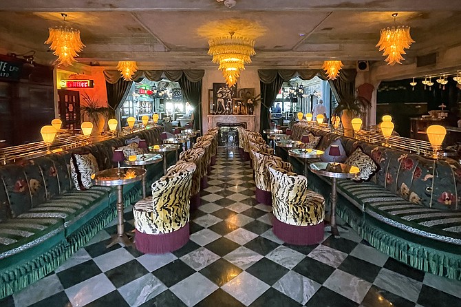 The new-look lobby of North Park's historic Lafayette Hotel