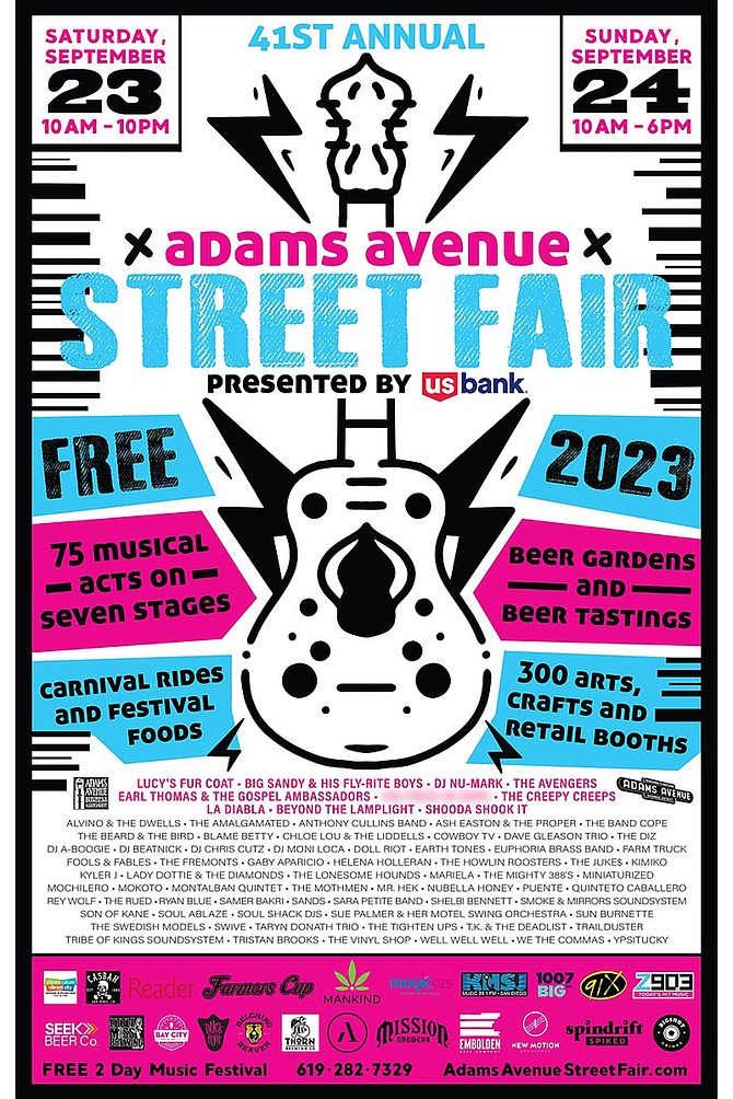 Adams Avenue Street Fair at Kensington & Normal Heights Sept 23 and 24