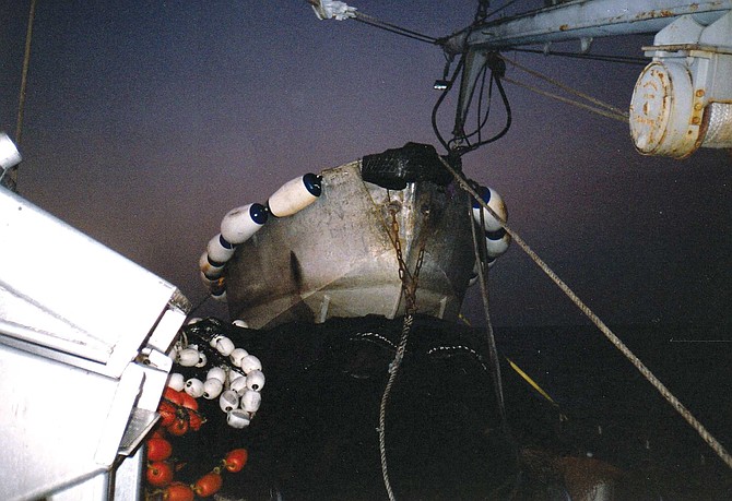 The A.C.E. towed a 14 ft. skiff. The crew was unable to cut the chain connecting the skiff to the A.C.E after it capsized.
