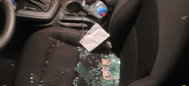 "I came around the corner and saw a smashed-in window."