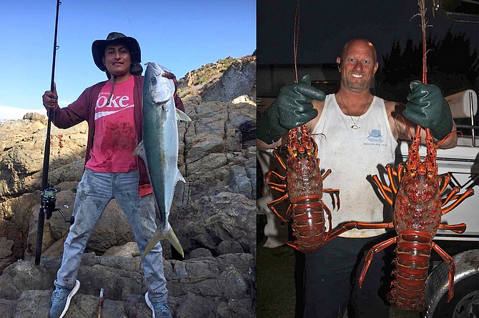 Yellowtail caught from the rocks at Punta Banda just south of Ensenada.(left)
The passing of Fox Ludwig, former president of the San Diego Rod and Reel Club, (right)