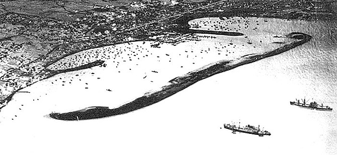 Shelter Island, 1948. Before the dredging of the bay, it was truly an island.