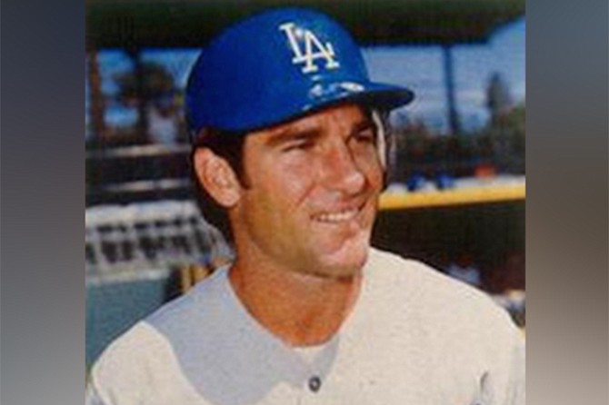 Will prospective pol’s past prove problematic? Steve Garvey as he’d like to be remembered.