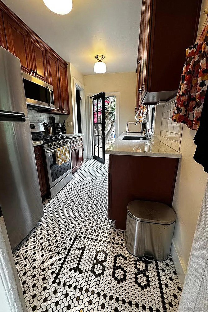 The kitchen is admittedly a bit dated.