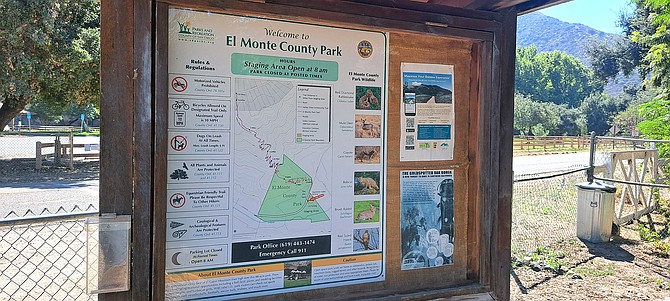 Interpretive kiosk at the parking lot.