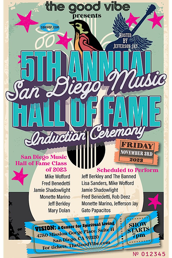 San Diego Music Hall of Fame Induction Ceremony at Vision Center Nov 3