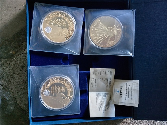 Collectible Donald J. Trump Gold Coins(24 ct plated)For sale@$35.00 each, or $80.00 for the set w/case