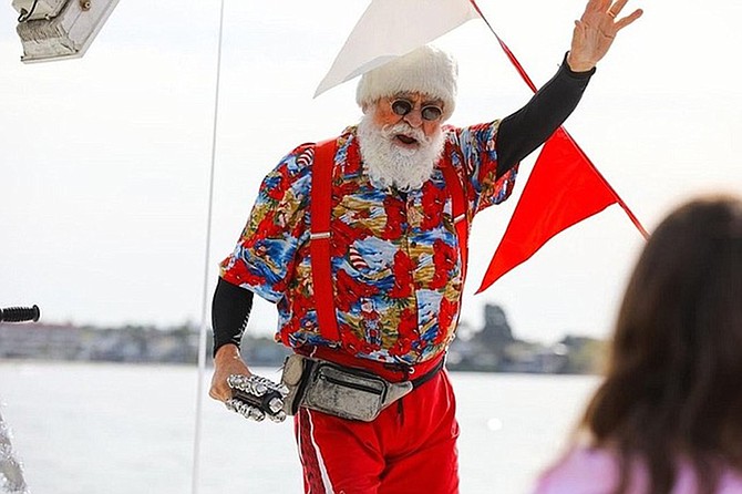 Surfin’ Santa will break out his boardshorts and favorite Hawaiian shirt to spread cheer in true SoCal fashion.