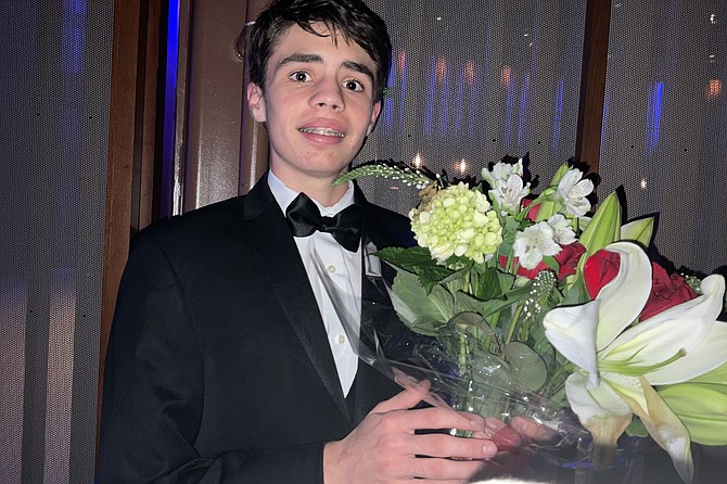 Composer’s glory - 17-year-old Edric Saphire after world premier of his piece