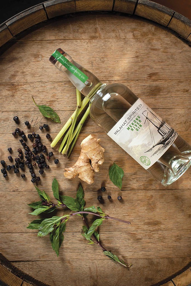 A motorcycle trip through southeast Asia inspired Ken Lee’s Mekong River Gin, which features herbs from that region.