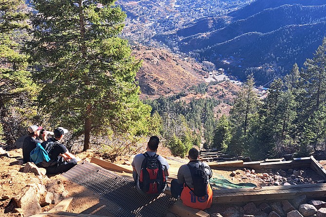 Taking a break near the top