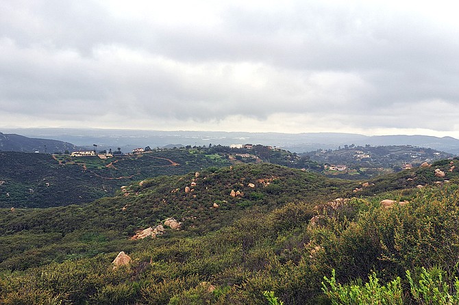 Looking south from the trail.