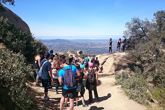 Looking at the line from the other side.