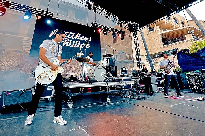Performing under his own name: Matthew Phillips and band
