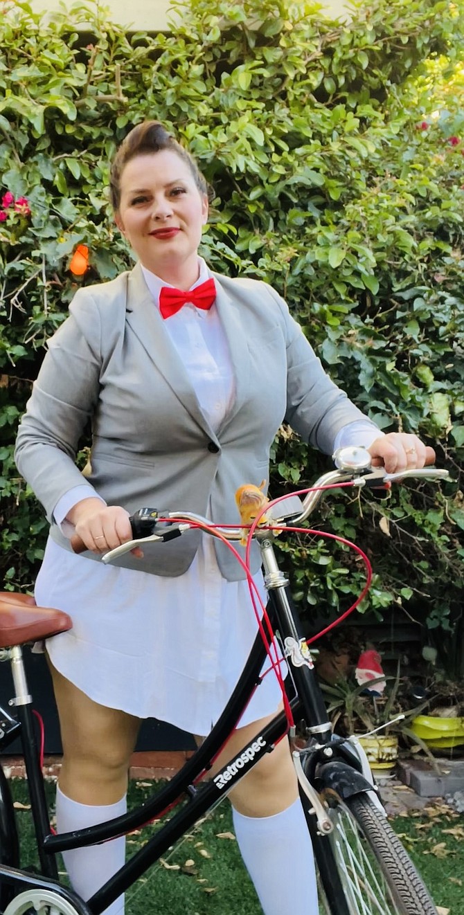 Boe: "Thank God the doll was not on the bike when it was stolen.... I'm a huge fan of Pee Wee."
