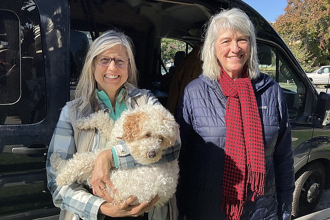 Roadsters: MaryBeth Pappas Baun (with dog Auggie), and Mary Beth Parr.