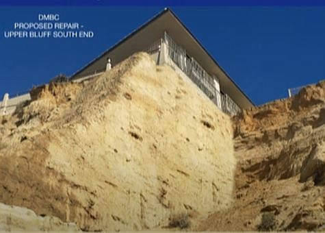 Bluff after repairs – proposed