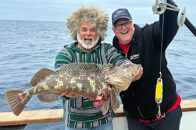 A nice lingcod caught in Mexican water on the return leg of a Royal Polaris long range tuna trip.