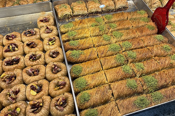 Pistachio and rose water, beautiful pastries front the Ottoman Empire.