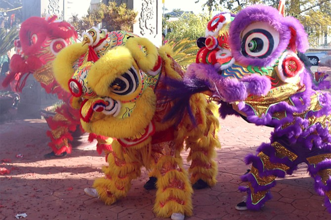 Mission Valley library celebrates the Chinese Lunar New Year with a lion dancing performance.