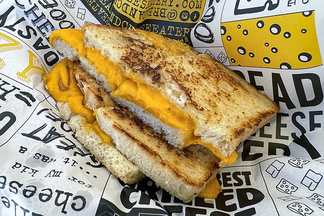 A vegan grilled cheese sandwich