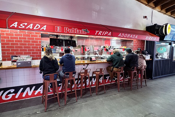 Order from the counter for the richest street taco experience