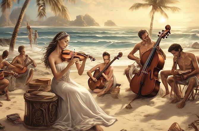 Classical Music on a Brazilian Beach.