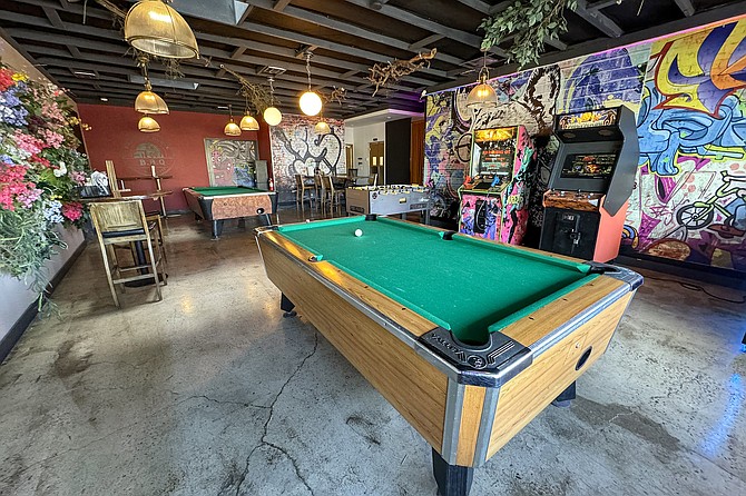 The Barn House BBQ game room