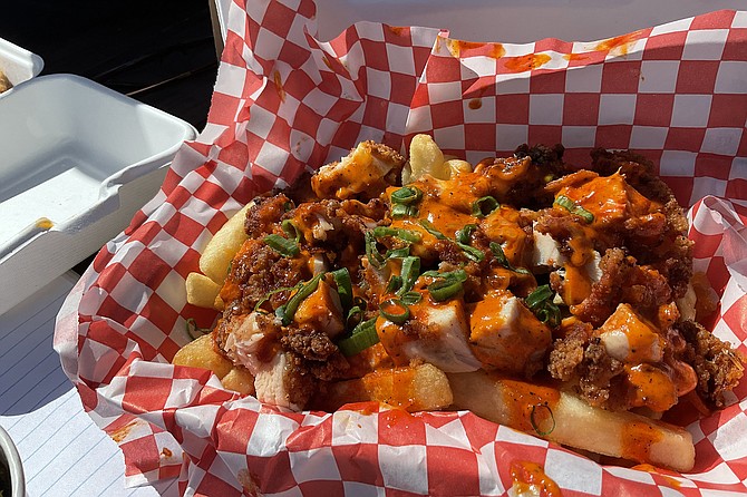 Delicious: Korean SeoulCal Fries. It’s the gochujang sauce.
