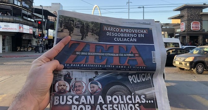 Zeta headline “Wanted Cops for Murder” - Image by Matthew Suárez