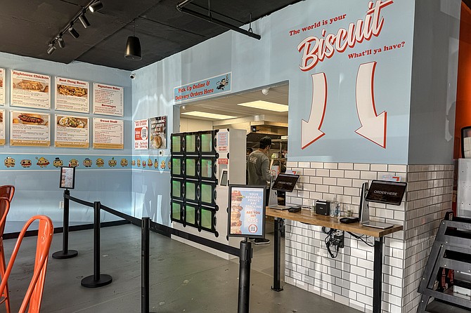 There are no conventional service counters at Rise Southern Biscuits & Righteous Chicken